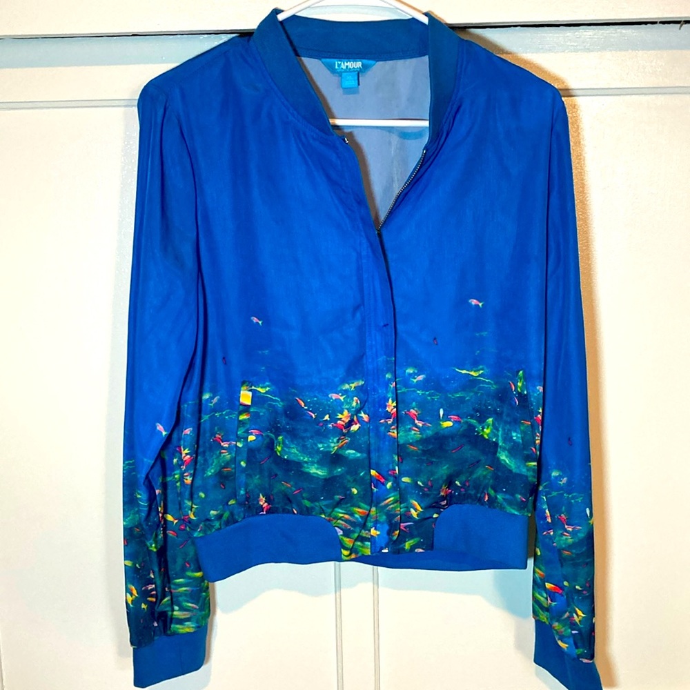 NEW Blue Silk 90’s Jacket